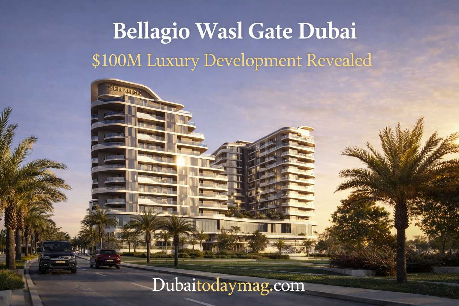 Bellagio Wasl Gate Dubai luxury residential development rendering in Jebel Ali