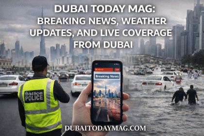 Dubai Today Mag website displaying breaking news and weather updates