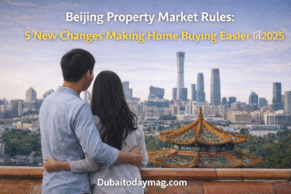 Beijing city skyline showing residential buildings affected by new property market rules